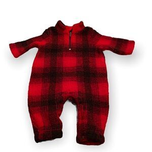 Old Navy Fleece One-Piece Red Black